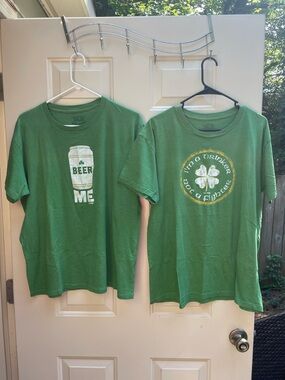 Solid Threads green soft casual beer t-shirts bundle Men XL